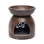Olieverdamper Bloem des Levens zeepsteen - 11 cm x 10 cm - Afbeelding 2