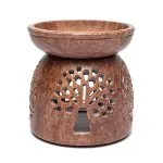 Olieverdamper Levensboom zeepsteen - 11 cm x 10 cm