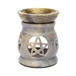 Olieverdamper pentagram zeepsteen - 11 cm x 9 cm