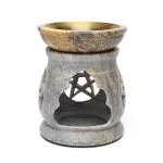Olieverdamper pentagram zeepsteen - 11 cm x 9 cm - Afbeelding 2