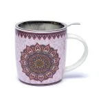 Theemok met zeef Mandala paars - 400 ml - Afbeelding 2