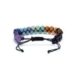 Chakra armband dubbele rij verstelbaar - Afbeelding 2