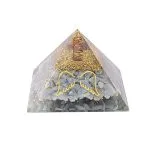 Orgoniet piramide angeliet met engelenvleugels  – 8 cm x 8 cm x 6 cm
