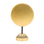 Deco Yoga meditatie rond op voet goudkleurig -  15.5 cm x 8.5 cm x 24.5 cm - Afbeelding 2
