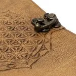 Notitieboek Bloem des Levens mandala met kunstleren omslag - ± 13 cm x 18 cm - Afbeelding 3