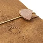 Notitieboek Bloem des Levens met rozenkwarts en kunstleren omslag  – ± 13 cm x 18 cm - Afbeelding 4
