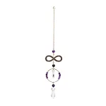 Suncatcher infinity met amethist en kristal - ± 31 cm - Afbeelding 2
