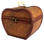 1920's Stijl Doos - Appelvorm - Bloem Motief - 12 cm x 11 cm x 16 cm