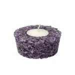 Waxinelichthouder rond amethist -  ± 9 cm x 3 cm
