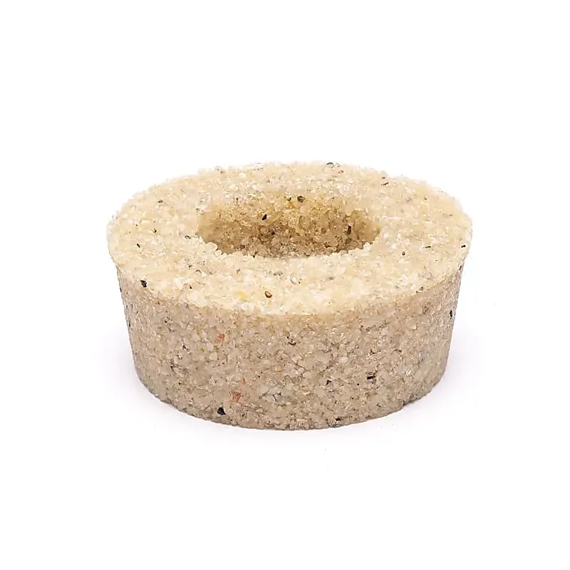 Waxinelichthouder rond bergkristal  ± 9 cm x 3 cm - Afbeelding 2