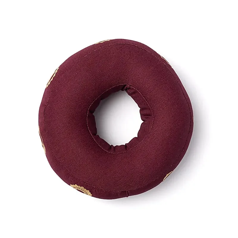 Klankschaalkussen 7 chakra’s aubergine M - 17 cm x 6 cm - Afbeelding 2