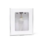 Pendel seleniet druppelvormig + chakra ketting - 4 cm - Afbeelding 3