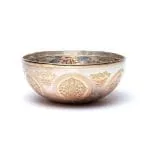 Verzilverde klankschaal Chenrezig -  ± 23 cm -  ± 1450-1550 gram