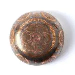Verzilverde klankschaal Boeddha Vairochana -  ± 25 cm -  ± 1700-1800 gram - Afbeelding 3