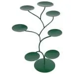 Chakra Lotus display groen + 7 sfeerlichten met goudkleurige rand - Afbeelding 4