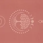 Yogi & Yogini Premium TPE yogamat Levensboom mauve -  61 cm x 183 cm x 0,5 cm - Afbeelding 5