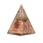 Orgoniet pyramide zonnesteen met zon symbool -  6 cm x 6 cm x 8,5 cm - Afbeelding 3