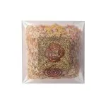 Orgoniet pyramide zonnesteen met zon symbool -  7,5 cm x 7,5 cm x 5,5 cm - Afbeelding 2