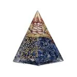 Orgoniet pyramide sodaliet met maan en sterren - 6 cm x 6 cm x 8.5 cm