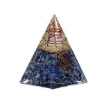 Orgoniet pyramide sodaliet met maan en sterren - 6 cm x 6 cm x 8.5 cm - Afbeelding 3
