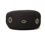 Meditatiekussen zwart 7 chakra's biokatoen (OCS) -  33 cm x 17 cm - Afbeelding 2