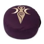 Meditatiekussen donkerpaars goddess biokatoen (OCS) - 33 cm x 17 cm