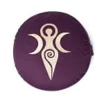 Meditatiekussen donkerpaars goddess biokatoen (OCS) - 33 cm x 17 cm - Afbeelding 2