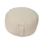 Meditatiekussen rond beige biokatoen (OCS) -  33 cm x 17 cm