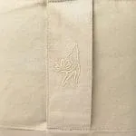 Meditatiekussen rond beige biokatoen (OCS) -  33 cm x 17 cm - Afbeelding 2