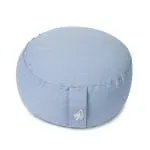 Meditatiekussen rond blauw biokatoen (OCS) - 33 cm x 17 cm
