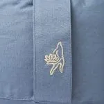 Meditatiekussen rond blauw biokatoen (OCS) - 33 cm x 17 cm - Afbeelding 2