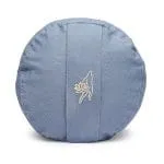 Meditatiekussen bolster blauw biokatoen (OCS) - 60 cm x 16 cm - Afbeelding 2