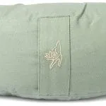 Meditatiekussen halve maan zachtgroen biokatoen (OCS) -  37 cm x 17 cm x 13 cm - Afbeelding 2