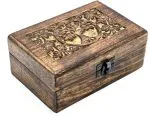 Boutique Trukado - Houten Levensboom Doosje 15 cm x 10 cm - handgemaakt