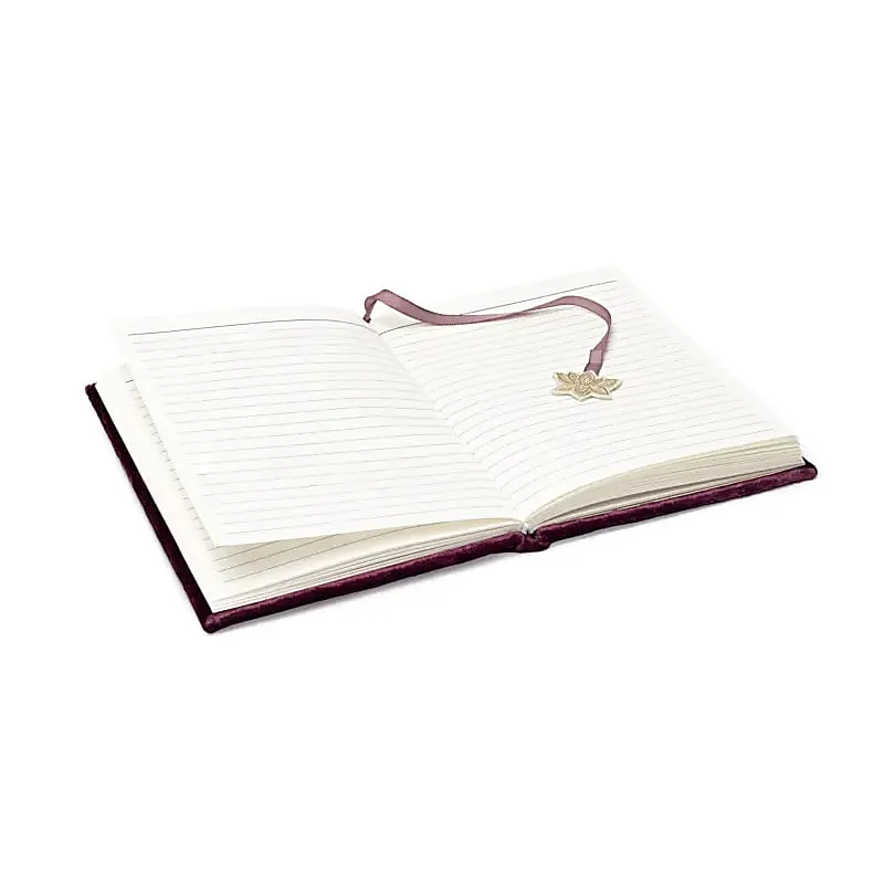 Notitieboek fluweel paars met Ganesha -  20 cm x 15 cm - Afbeelding 2
