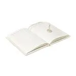 Notitieboek fluweel gebroken wit met Bloem des Levens vredesteken -  20 cm x 15 cm - Afbeelding 2