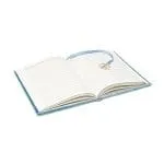Notitieboek fluweel blauw met engelenvleugels - 20 cm x 15 cm - Afbeelding 2