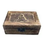 Medium Wooden Keepsake Box 15 cm x10 cm x 6 cm - Boeddha
