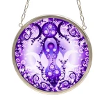 Raamdecoratie glas Godin rond - Ø15 cm x 38 cm