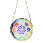 Raamdecoratie glas Chakra lotus rond - Ø15 cm x 38 cm - Afbeelding 2
