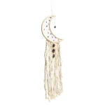 Macramé maan hanger met amethist - Ø 17 cm x 60 cm - Afbeelding 3