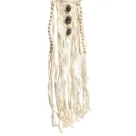Macramé maan hanger met amethist - Ø 17 cm x 60 cm - Afbeelding 2