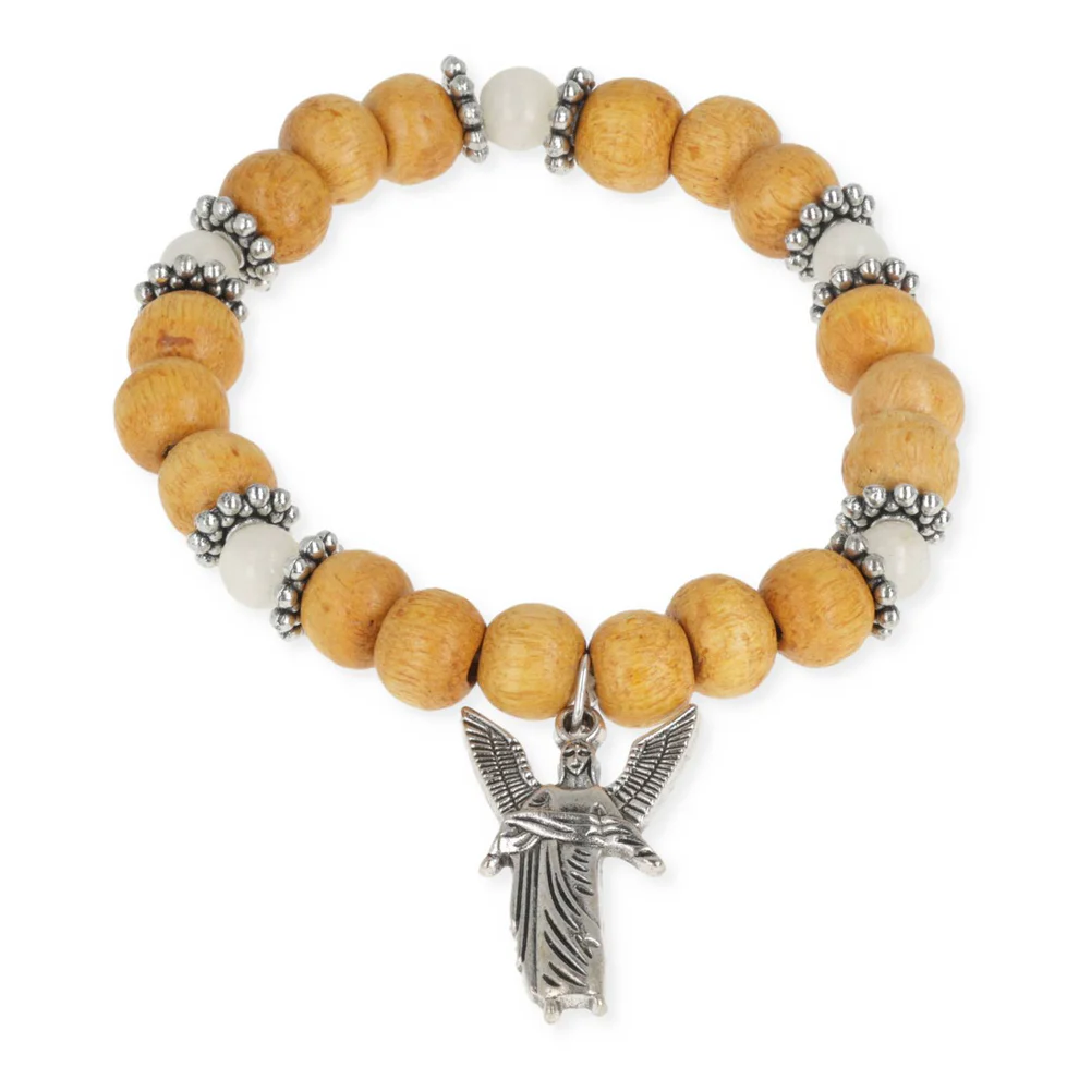 6382 Engelen armband aartsengel Gabriël elastisch - Diameter kraal - ± 0.6 cm - Afbeelding 1