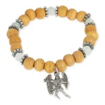 Engelen armband aartsengel Michaël elastisch - Diameter kraal – ± 0.6 cm