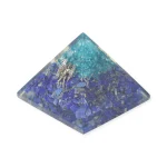 Orgoniet piramide lapis lazuli en aquamarijn met engel Michaël - 7 cm x 7 cm x 6 cm - Afbeelding 2
