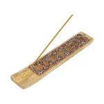 Wierookhouder 7 Chakra's gemengde chakrastenen mangohout - ± 25 cm x 7 cm x 1 cm