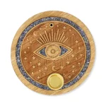 Wierookkegelhouder Spiritueel oog sodaliet mangohout - 10 cm - Afbeelding 2