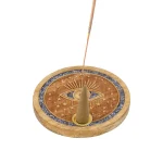 Wierookkegelhouder Spiritueel oog sodaliet mangohout - 10 cm - Afbeelding 3