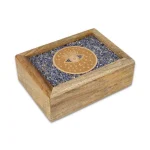 Tarot sieradendoos Spiritueel oog sodaliet mangohout - ± 18 cm x 14 cm x 7 cm
