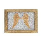 Tarot sieradendoos Engelenvleugels angeliet mangohout - ± 18 cm x 14 cm x 7 cm - Afbeelding 2
